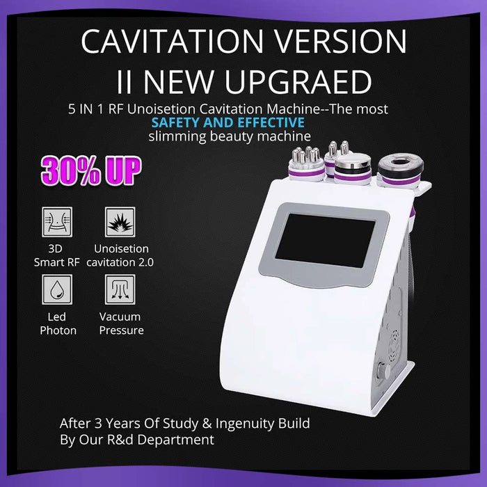 5 IN 1 Ultrasonic Body Slimming Cavitation Machine for Skin Tightening And Home Use