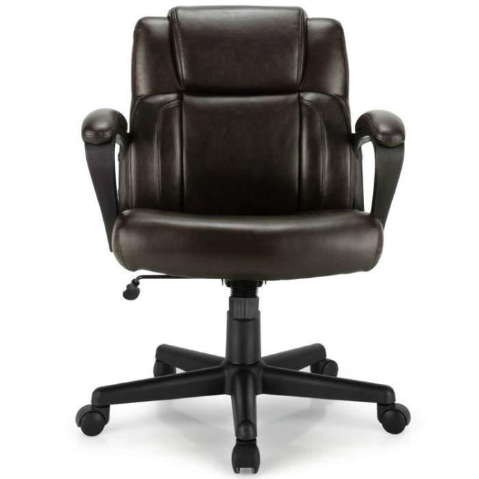Premium Executive Leather Office Chair Adjustable Computer Desk Chair w/ Armrest