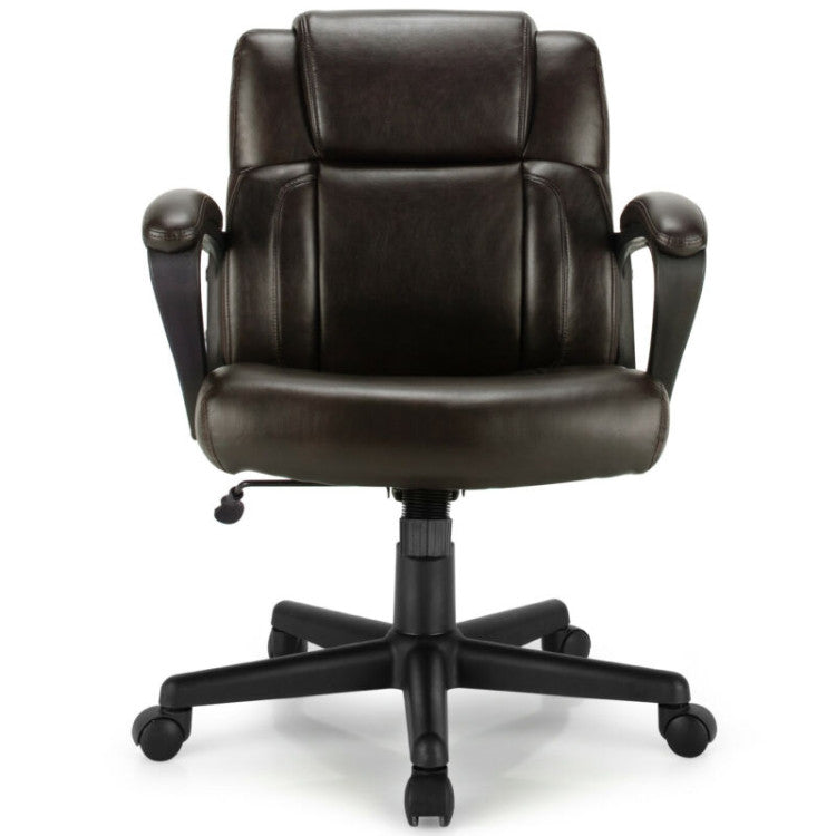 Premium Executive Leather Office Chair Adjustable Computer Desk Chair w/ Armrest
