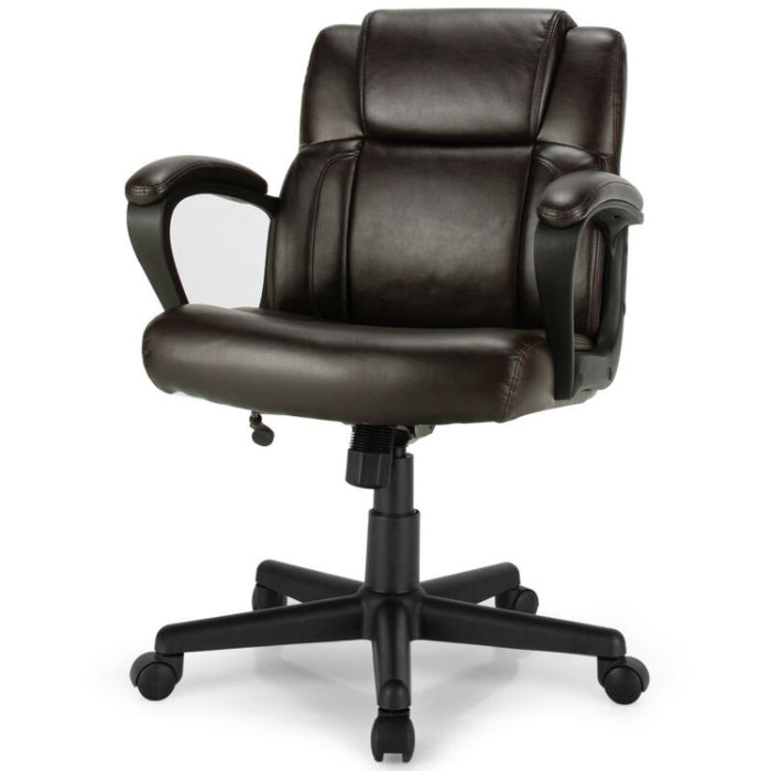 Premium Executive Leather Office Chair Adjustable Computer Desk Chair w/ Armrest