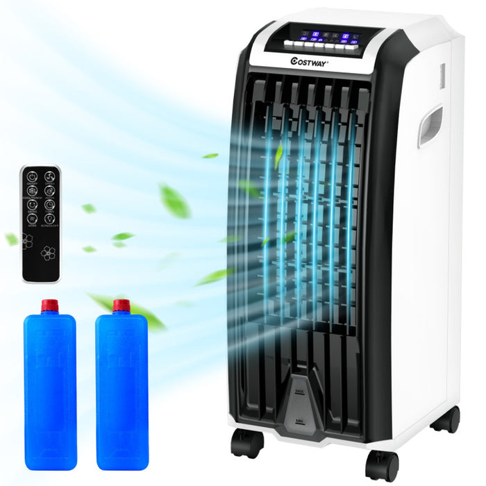 Portable Home And Office Evaporative Air Cooler With 3 Wind Modes And Timer