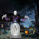 8FT LED Inflatable Halloween Grave & Grim Reaper Yard Blow Up Lighted Decoration