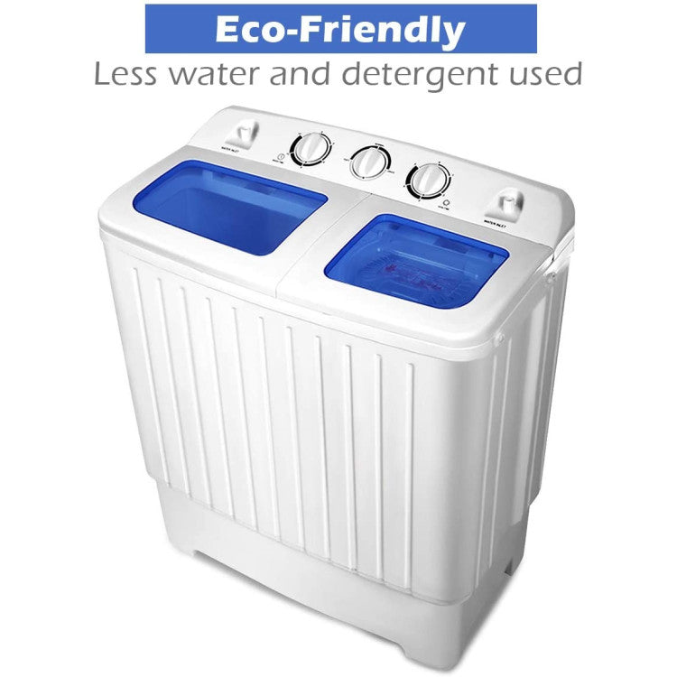 Premium Portable Mini Washing Machine Washer Compact Twin Tub 20 lbs Spin