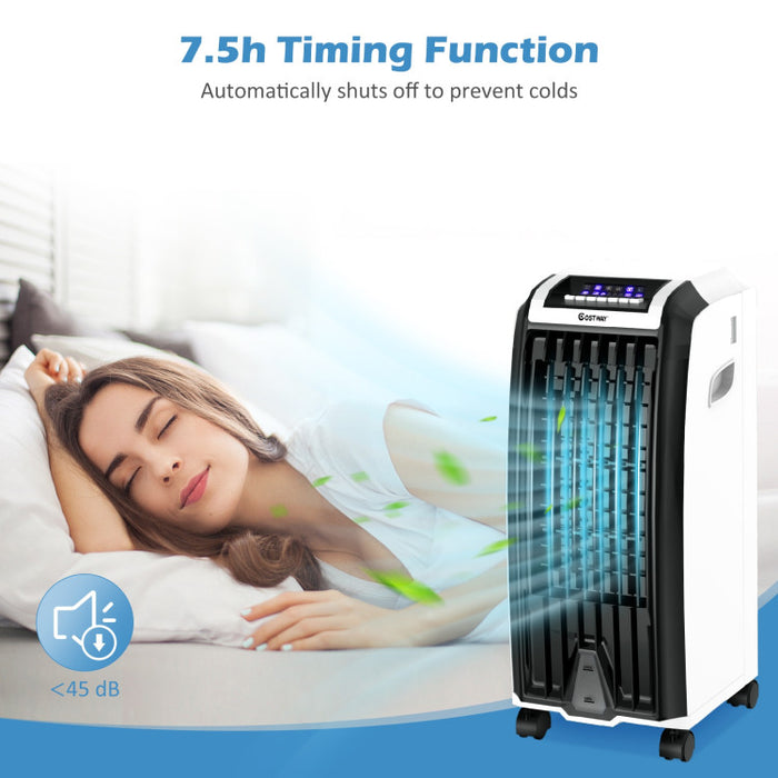 Portable Home And Office Evaporative Air Cooler With 3 Wind Modes And Timer