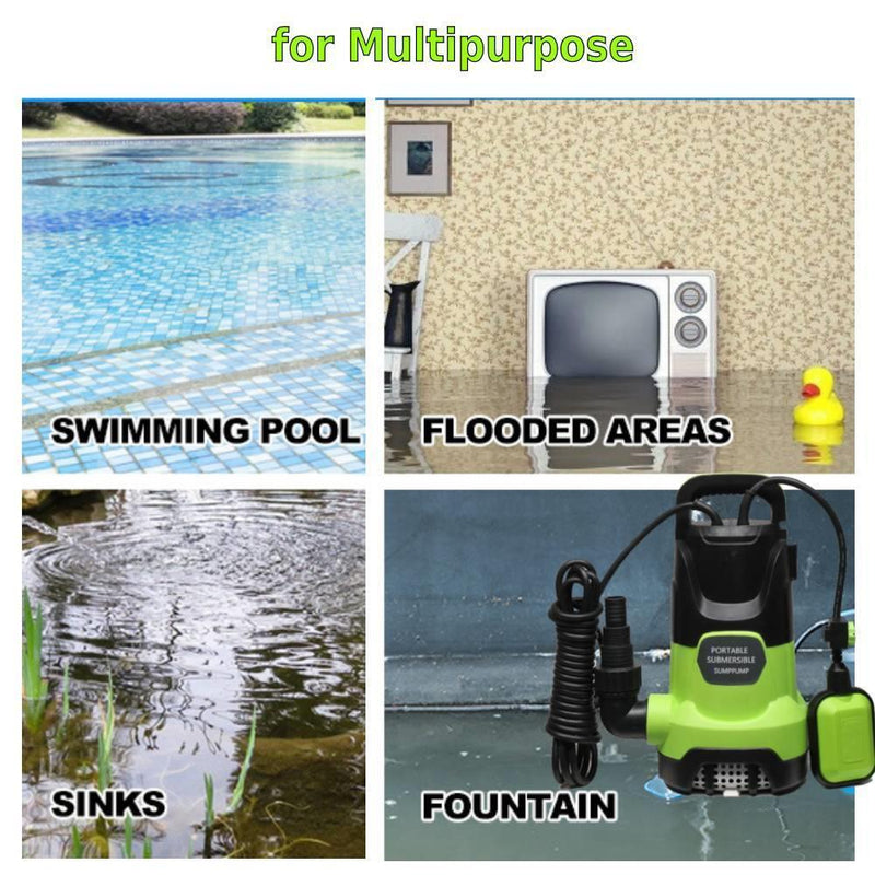 Submersible Water Sump Pump ideal for Dirty Swim Pool , Pond and Floods