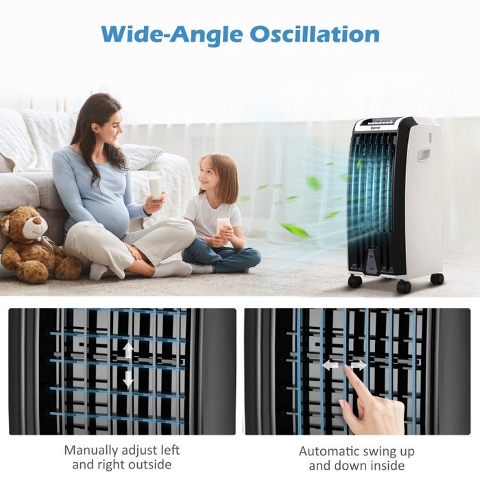 Portable Home And Office Evaporative Air Cooler With 3 Wind Modes And Timer