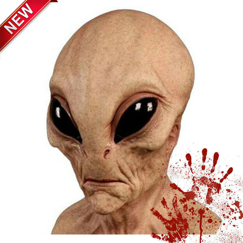 Scary Alien Adult Mask Latex Head for Halloween