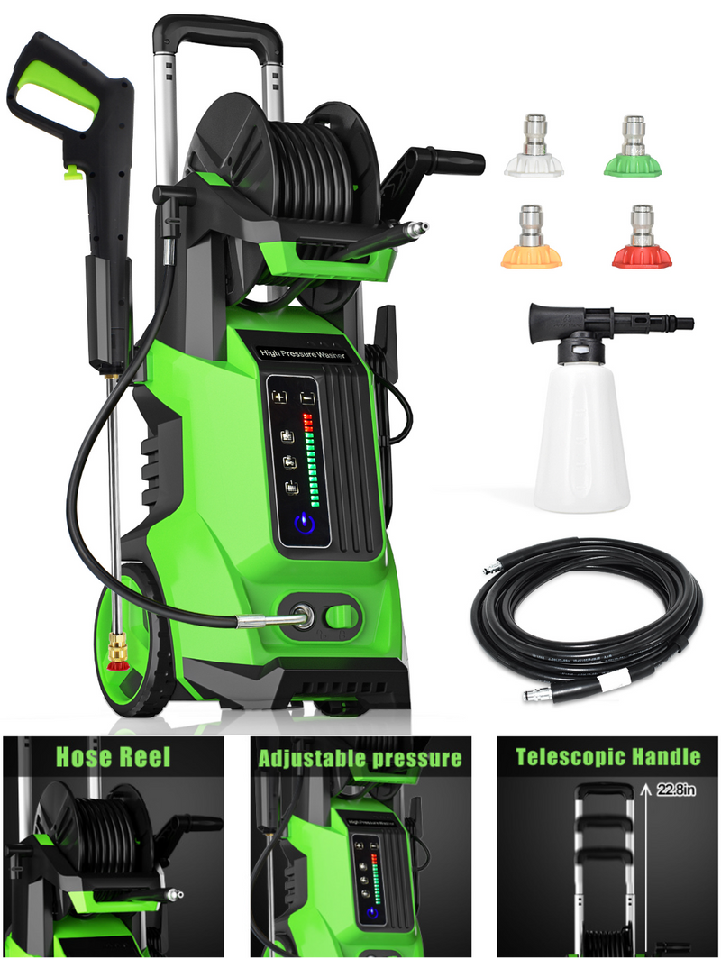 3500PSI Electric High Pressure Washer with Touch Screen Adjustment Pressure NEW