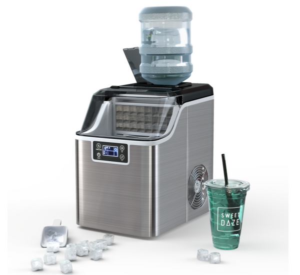 Electric Countertop Ice Maker with Ice Scoop and Basket
