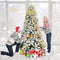 7.5 Feet Artificial Christmas Tree With Snow Flocked Hinged