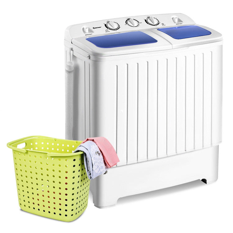 Premium Portable Mini Washing Machine Washer Compact Twin Tub 20 lbs Spin