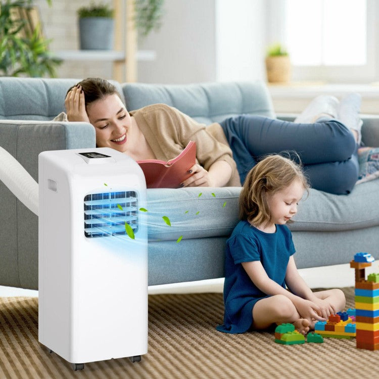 Premium 8000 BTU ASHRAE Portable Air Conditioner With Dehumidifier Function and Remote Control