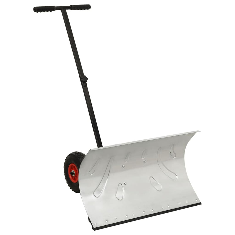 Manual Push Snow Shovel with Wheels