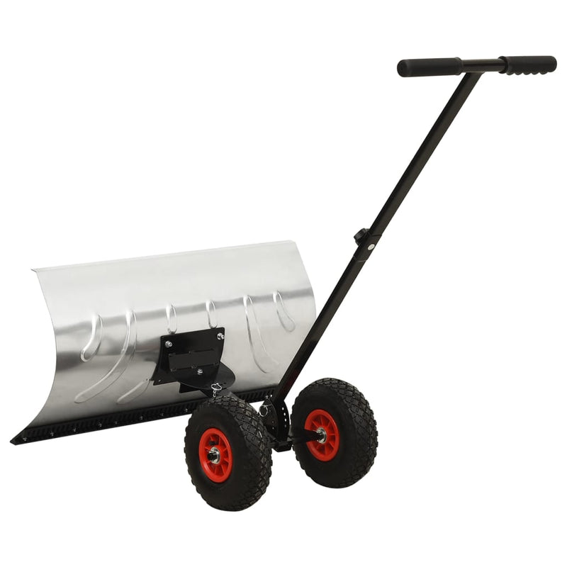 Manual Push Snow Shovel with Wheels