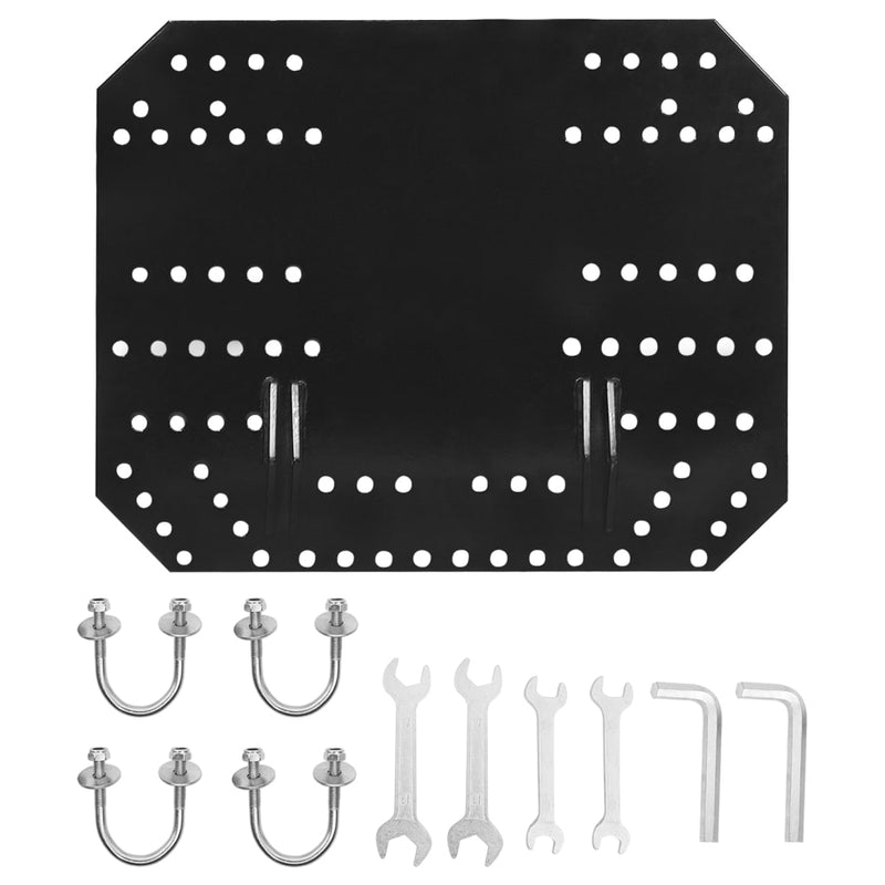 Premium Snow Plough for ATV 59.1"x15" Black Five adjusted angles