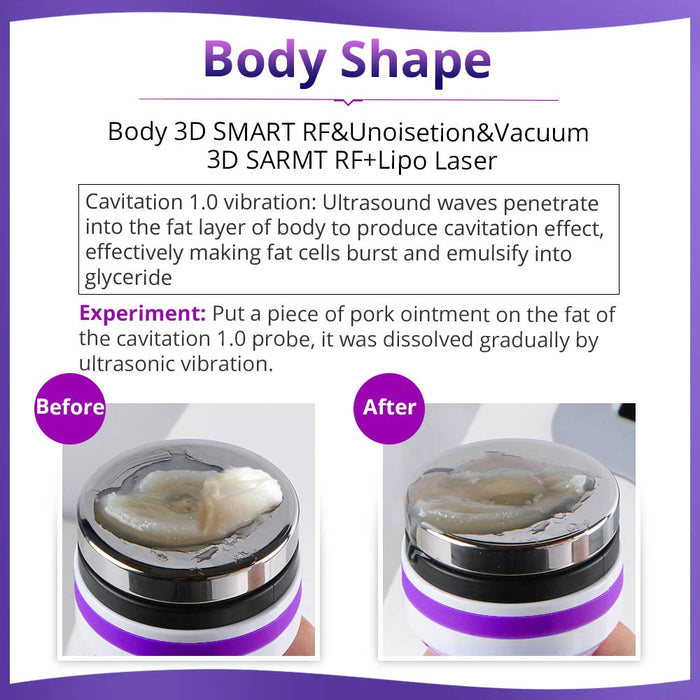 6 In 1 Body sculpting cavitation machine with lipo laser