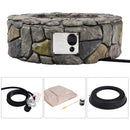 40,000 BTU Stone Gas Fire Stove Pit for Outdoor Patio Garden Backyard