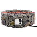 40,000 BTU Stone Gas Fire Stove Pit for Outdoor Patio Garden Backyard