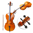 Professional Cello 4/4 Full Size BassWood Set with Bag+Bow+Rosin+Bridge With Bag