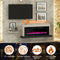 Premium 50 Inches Ultra-Thin Electric Fireplace Wall-Mounted & Recessed Fireplace Heater