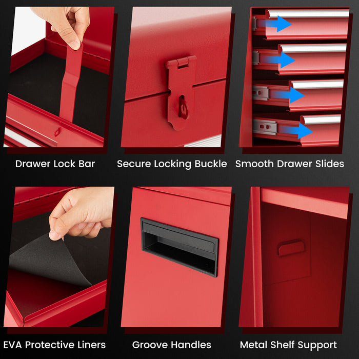 Premium 2 in 1 Tool Chest & Cabinet with 5 Sliding Drawers