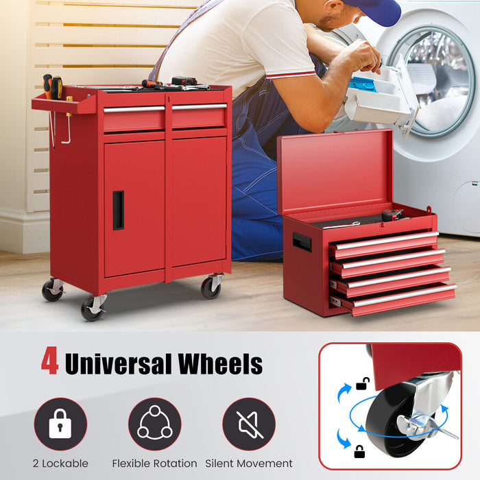 Premium 2 in 1 Tool Chest & Cabinet with 5 Sliding Drawers
