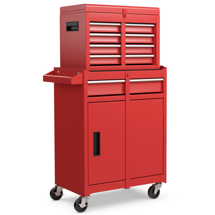 Premium 2 in 1 Tool Chest & Cabinet with 5 Sliding Drawers