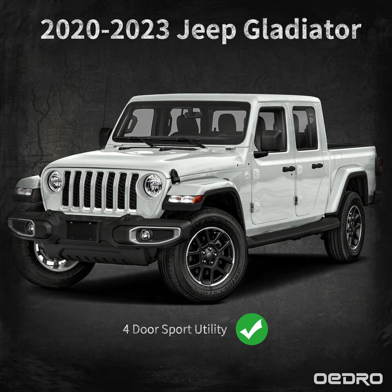 OEDRO 6" Running Boards for 2020-2024 Jeep Gladiator JT 4 Door Drop Side Steps