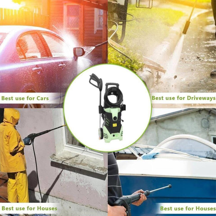 3000 PSI Max 1.7 GPM Electric Powerful Pressure Washer Power Cleaner w/4 Nozzles