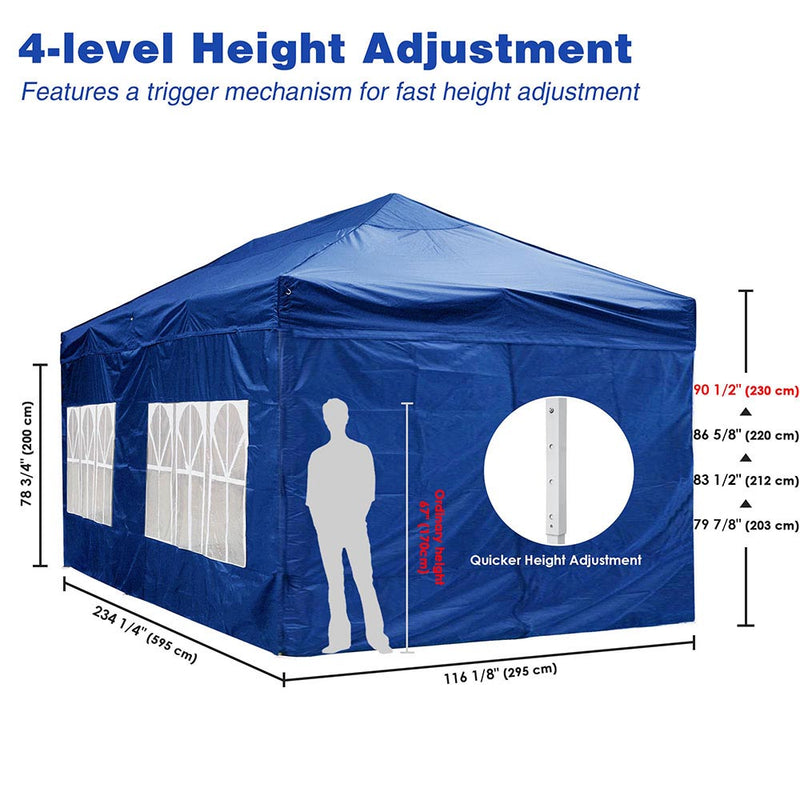 10'x20' Waterproof Ez Pop Up Canopy Tent Shelter