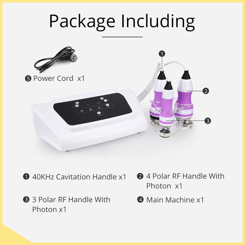 3-in-1 Ultrasonic Cavitation Machine for Home Use - Fat Reduction, Cellulite Treatment, and Skin Tightening