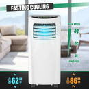 Premiun 8000 BTU Portable Air Conditioner - Features Sleep Mode and Dehumidifier Function for Ultimate Cooling.