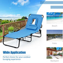 Luxury Outdoor Folding Chaise Beach Pool Patio Lounge Chair Bed