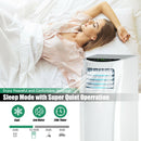 Premiun 8000 BTU Portable Air Conditioner - Features Sleep Mode and Dehumidifier Function for Ultimate Cooling.