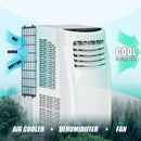 Premiun 8000 BTU Portable Air Conditioner - Features Sleep Mode and Dehumidifier Function for Ultimate Cooling.