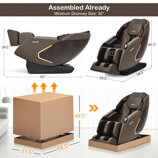 Premium Full Body Zero Gravity Massage Chair with SL Track Heat Installation-free