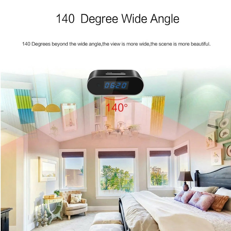 1080p Wireless Alarm Clock Security Camera