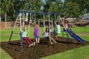 Arcadia Metal Swing Set with Slide