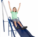 Arcadia Metal Swing Set with Slide