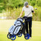 Goplus 4 Wheels Folding Golf Push Cart W/Bag Scoreboard Adjustable Handle
