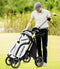 Goplus 4 Wheels Folding Golf Push Cart W/Bag Scoreboard Adjustable Handle