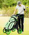 Goplus 4 Wheels Folding Golf Push Cart W/Bag Scoreboard Adjustable Handle