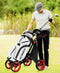 Goplus 4 Wheels Folding Golf Push Cart W/Bag Scoreboard Adjustable Handle