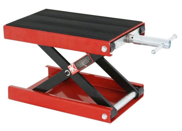 Motorcycle Center Scissor Lift - Portable Jack Hoist Stand Bikes ATVs - 1100Lb