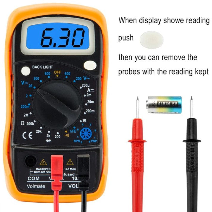 Digital Voltmeter Ammeter Ohmmeter Multimeter Volt AC DC Tester Meter