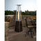 Portable Hammered Bronze Propane Patio Heater With Flame