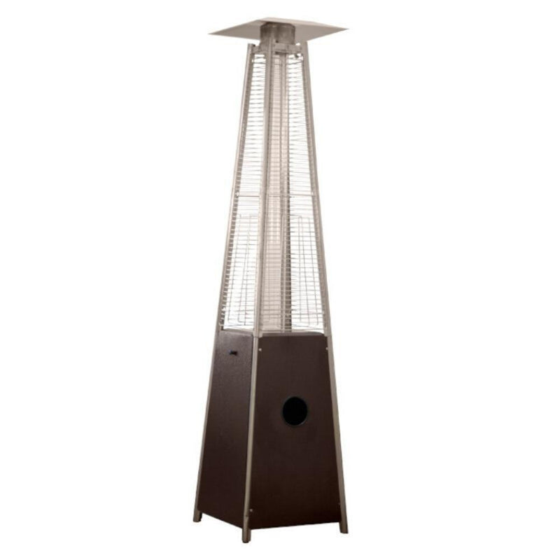 Portable Hammered Bronze Propane Patio Heater With Flame