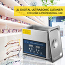 3l Digital Ultrasonic Cleaner With Heater 28/40khz Jewelry Degas Eyeglasses