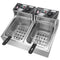 ZOKOP 5000W Electric Deep Fryer 12L Dual Fry Machine Commercial Restaurants