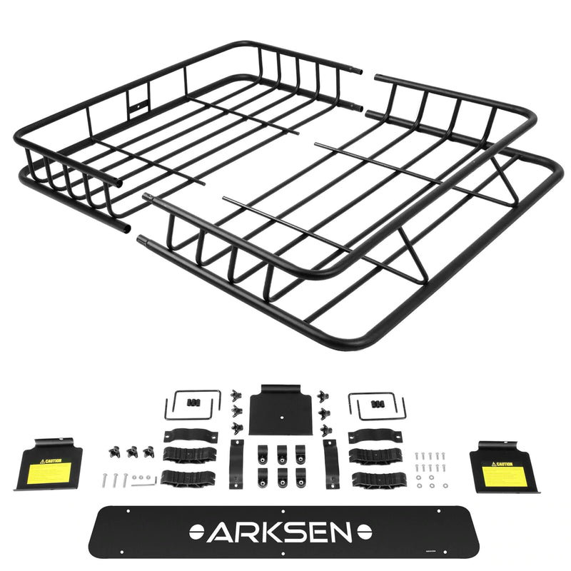 Steel Roof Basket Carrier Rack Car Top Luggage Cargo Storage Traveling